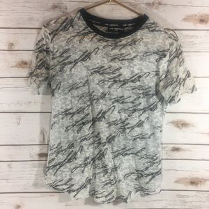 Karl Lagerfeld Sheer Black and White Shirt Small